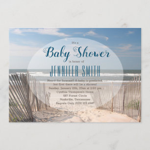 Invitation Baby shower plage