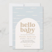 Invitation Baby shower plage (Devant)