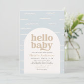 Invitation Baby shower plage (Debout devant)