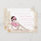 Invitation Baby shower plage (Devant / Derrière)