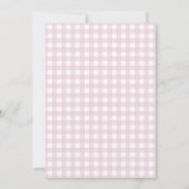 Invitation Baby shower Plaid Rose Et Bow Rose (Dos)
