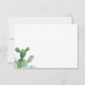 Invitation Baby shower Plante Cactus Botanique Couples (Dos)