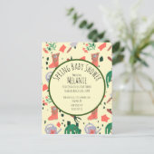Invitation Baby shower Plante du jardin fleuri du  (Debout devant)