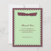 Invitation Baby shower plat Merci (Devant)