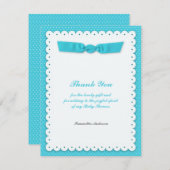 Invitation Baby shower plat Merci (Devant / Derrière)