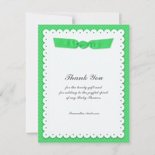 Invitation Baby shower plat Merci (Devant)