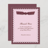 Invitation Baby shower plat Merci (Devant / Derrière)