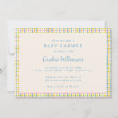 Invitation Baby shower plat moderne Vintage Cute Pastel (Devant)