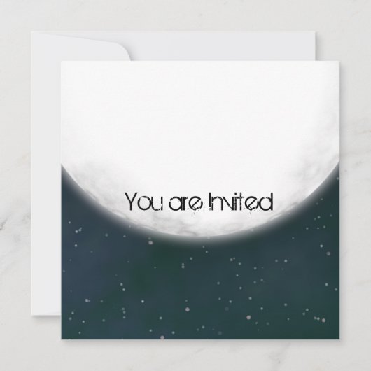 Invitation Baby shower Pleine lune (Devant)