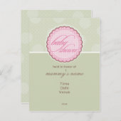 INVITATION baby shower :: point tacheté (Devant / Derrière)
