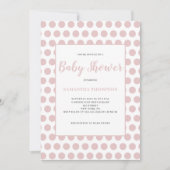 Invitation Baby shower Pointe Rose (Devant)