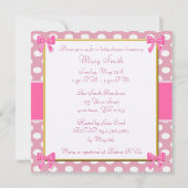 Invitation Baby shower Pointe Rose (Dos)