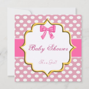 Invitation Baby shower Pointe Rose