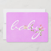 Invitation Baby shower Pointe rose (Devant)