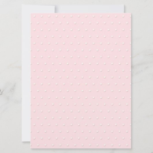 Invitation Baby shower Pointe rose (Dos)