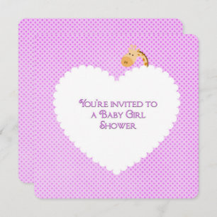 Invitation Baby shower Pointe rose