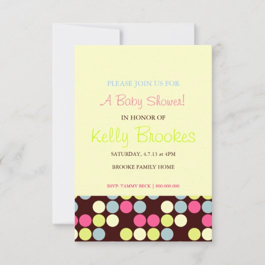 Invitation Baby shower| Points|owb (Devant)