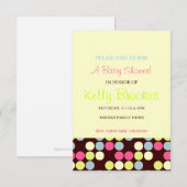 Invitation Baby shower| Points|owb (Devant / Derrière)