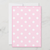 Invitation Baby Shower Points Roses Classique (Dos)