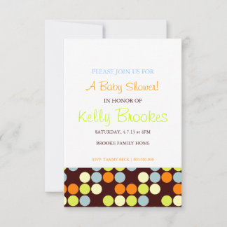 Invitation Baby shower| Points|travail
