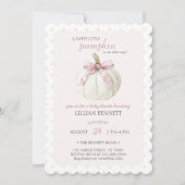Invitation Baby shower Pois blanc Citrouille (Devant)