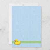 Invitation Baby shower Pois bleu (Dos)