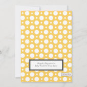 Invitation Baby shower Pois de Cafe Yellow Assorti (Dos)