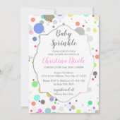 Invitation Baby shower Pois Multicolor Sprinkle (Devant)