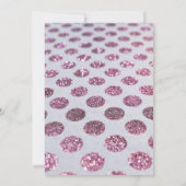 Invitation Baby shower | Pois roses (Dos)