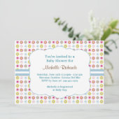 Invitation Baby shower Poka Dot (Debout devant)