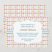 Invitation Baby shower Poka Dot (Devant / Derrière)