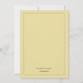 Invitation Baby shower Polka Jaune Point Parapluie (Dos)