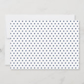 Invitation Baby shower Polkadot bleu marine (Dos)