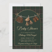 Invitation Baby Shower Polo Teddy Bear Classic (Devant)