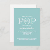 Invitation Baby shower| POP|blu (Devant / Derrière)
