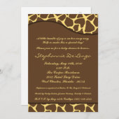 Invitation Baby shower Poster de animal 5x7 Giraff (Devant / Derrière)