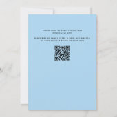 Invitation Baby shower Poster de animal Blue Leopard (Dos)