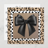 Invitation baby shower - Poster de animal - Bow (Devant / Derrière)