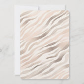 Invitation Baby shower Poster de animal de crème rose Zebra (Dos)