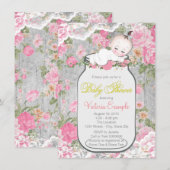 Invitation Baby Shower Pot Mason (Devant / Derrière)