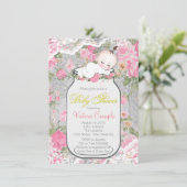 Invitation Baby Shower Pot Mason (Debout devant)