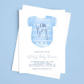 Invitation Baby shower pour bébé bleu