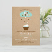 Invitation Baby shower pour bébé Cupcake (Debout devant)
