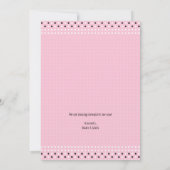 Invitation baby shower pour bébé fille (Dos)