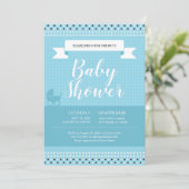 Invitation baby shower pour bébé garçon (Debout devant)