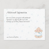 Invitation baby shower pour bébé garçon transport  (Dos)