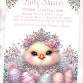 Invitation Baby Shower pour Bébé Poussin de Pâques
