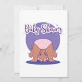 Invitation Baby shower pour bébé rose (Devant)