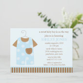 Invitation Baby shower pour bébé vêtement pour bébé (Debout devant)