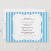 Invitation Baby shower pour bébés de vêtements {blue} Boys (Dos)